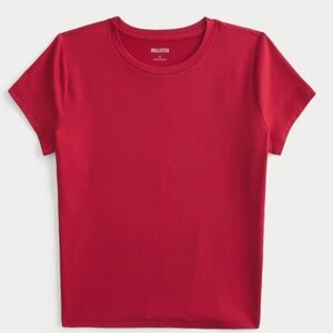 Red Hollister Cropped Tee